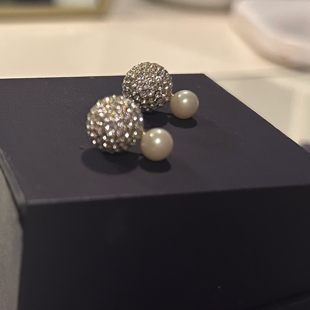 Kate Spade Gold and Pearl Stud Earrings - Picture 2 of 7